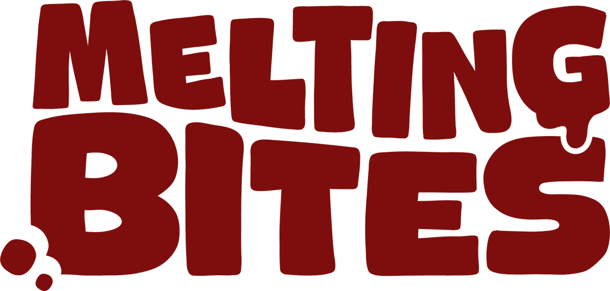 Melting Bites — hand-drawn wordmark with a melting drip on the G